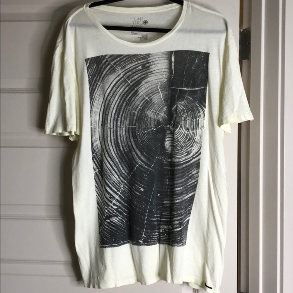 Graphic Tee with Wood Design